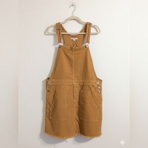 American Eagle Mustard Cord Overall Dress- Large (8/10)